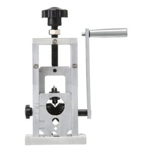 hand operated wire stripper, 0.06'' 1.5'' cable removal tool, drill attachment option, clear depth gauge, lightweight aluminum build for efficient copper scrap processing