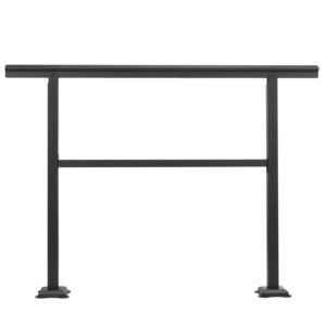 handrail outdoor stairs 47.6 x 35.2 inch outdoor handrail outdoor stair railing adjustable from 0 to 30 degrees handrail for stairs outdoor aluminum black stair railing fit 3 4 steps