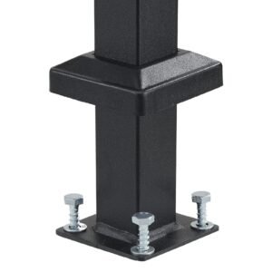 handrails for outdoor steps, 1 2 step stair hand rail kit, transitional carbon steel railings with installation kit, stair rails for seniors, concrete steps & porch & deck, black square tube