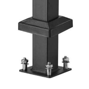 handrails for outdoor steps, 2 3 step stair hand rail kit, transitional carbon steel railings with installation kit, stair rails for seniors, concrete steps & porch & deck, black retro arch