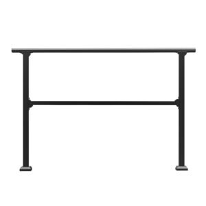 handrails for outdoor steps, 4 5 step stair hand rail kit, transitional carbon steel railings with installation kit, stair rails for seniors, concrete steps & porch & deck, black square tube