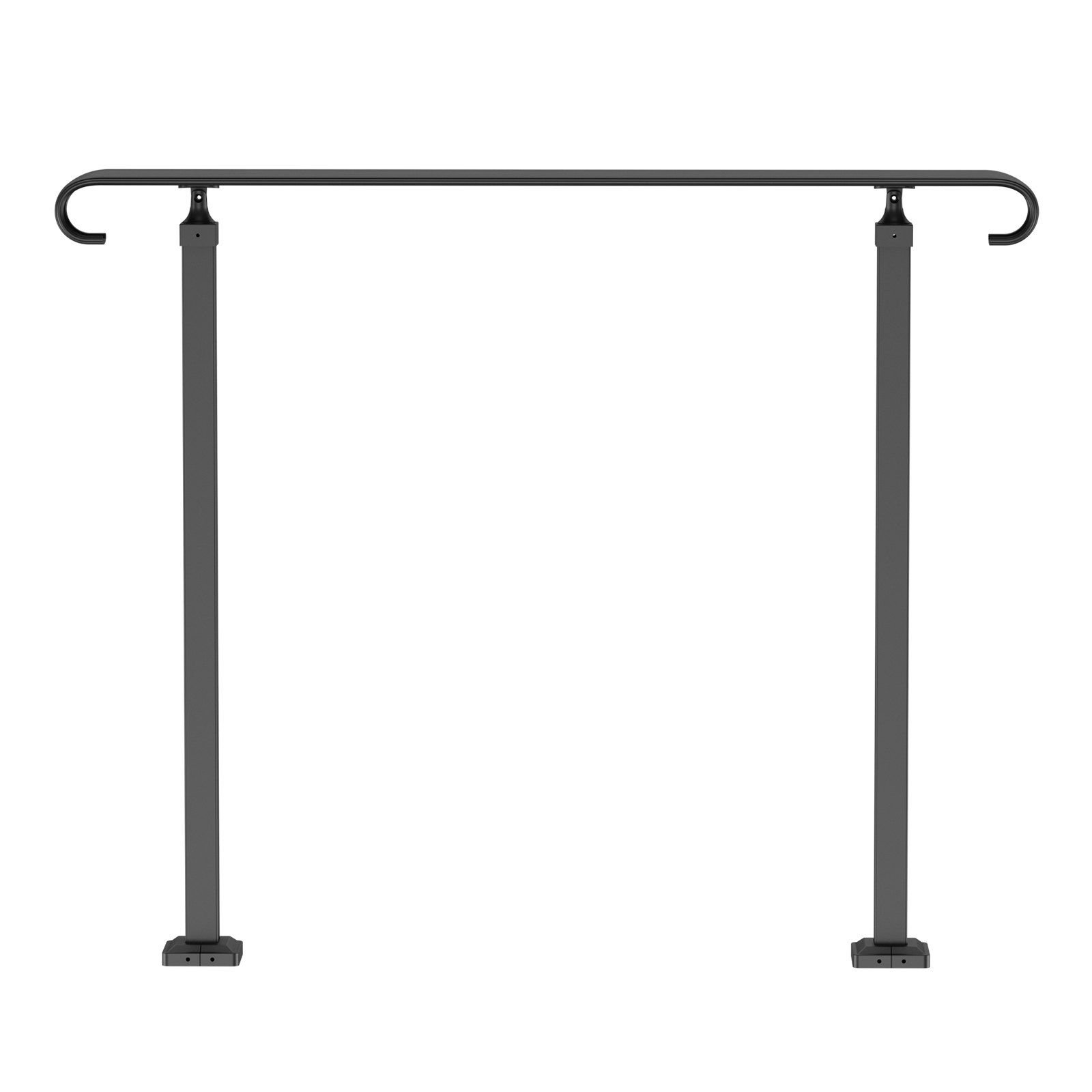 handrails for outdoor steps, fit 1 3 steps wrought iron handrail, outdoor stair railing, adjustable front porch hand rail, black transitional hand railings for concrete steps or wooden stairs