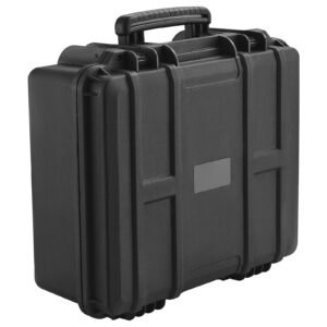 hard pistol cases with pre cut pu foam, waterproof & dustproof hard gun case for 6 pistol, 19.3×17.1×8.3 in lockable pistol case, black
