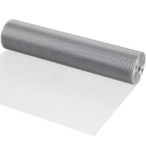 Hardware Cloth, 1/2 inch 48in x 100 ft 19 Gauge, Hot Dipped Galvanized Wire Mesh Roll, Chicken Wire Fencing, Wire Mesh for Rabbit Cages, Garden, Small Rodents