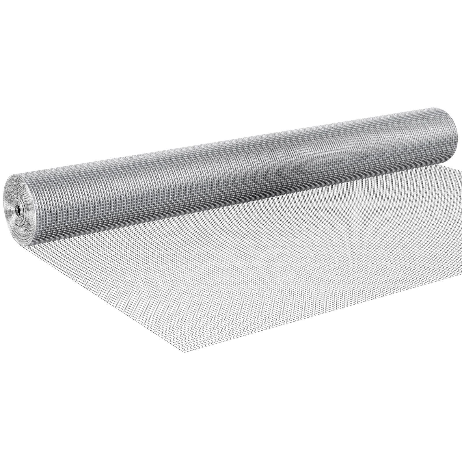 hardware cloth, 1/4 inch 48in x 50 ft 23 gauge, hot dipped galvanized wire mesh roll, chicken wire fencing, wire mesh for rabbit cages, garden, small rodents