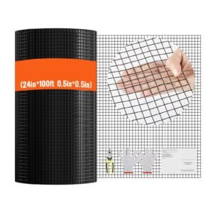 hardware cloth, 24'' x 100' galvanized wire mesh roll, 19 gauge chicken wire fence roll, vinyl coating metal wire mesh for chicken coop barrier, rabbit snake fences, poultry enclosures