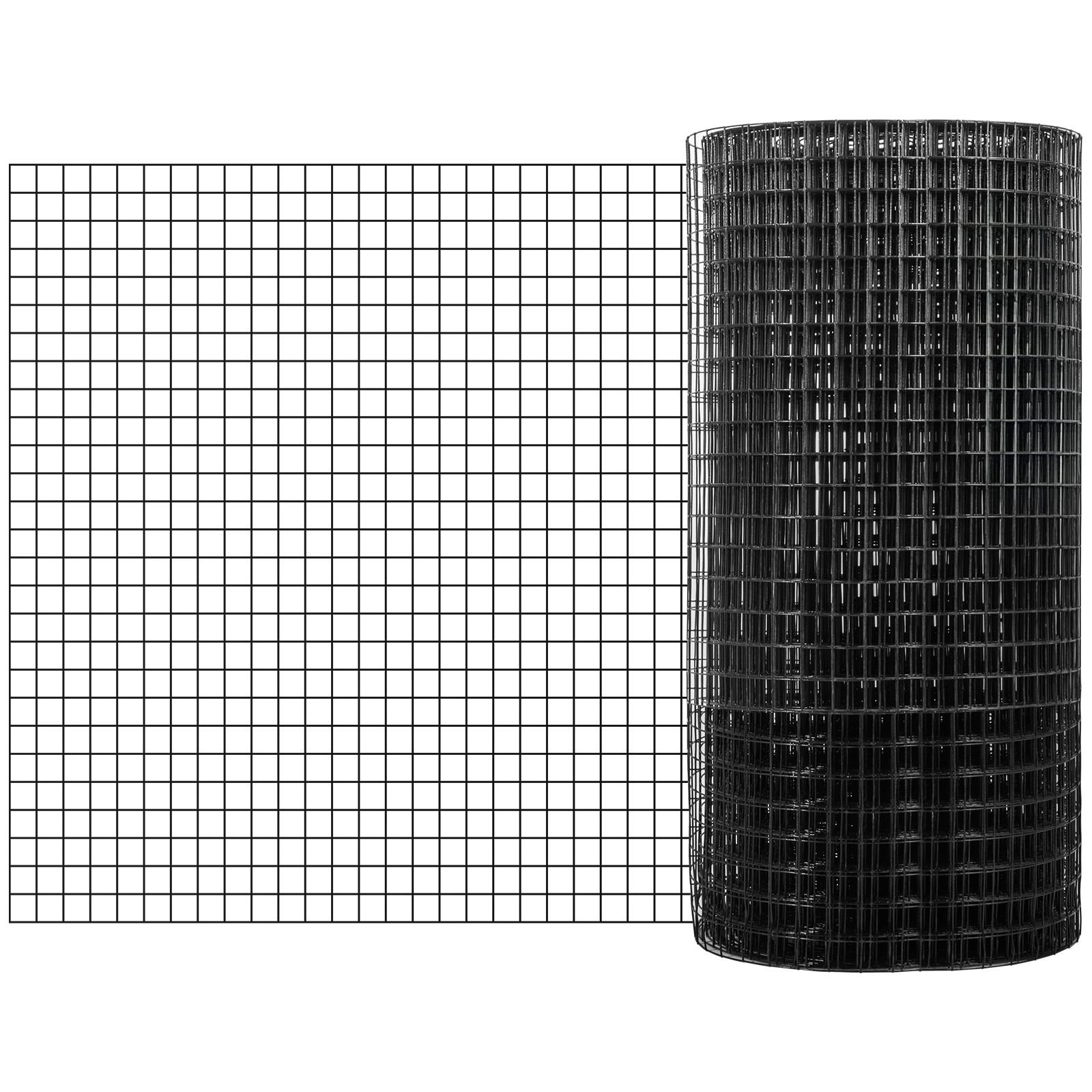 hardware cloth, 36" x 50' & 1"x1" mesh size, galvanized steel vinyl coated 16 gauge chicken wire fencing with a cutting plier & a pair of fabric gloves, for garden fencing & pet enclosures,
