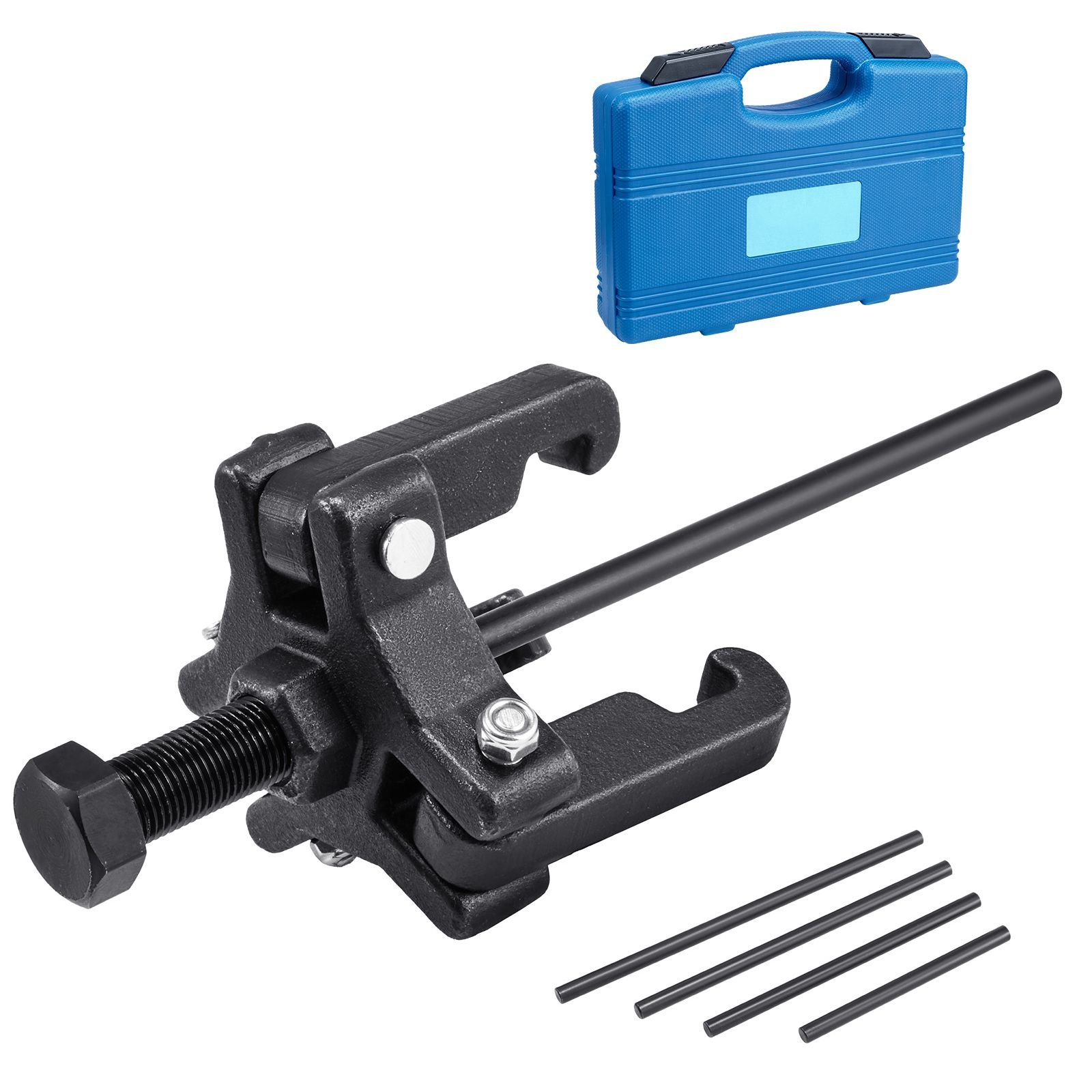 harmonic balancer puller kit, adjustable 3 jaw puller fits most late model vehicles, 3 jaw pulley puller set with 4 forcing rods for removing harmonic balancers without removing the radiator