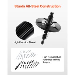 harmonic balancer puller removal & install tool kit, all steel harmonic balancer installer set tool kit for removing and installing of balancers, flywheels, crankshaft pulleys, steering wheels