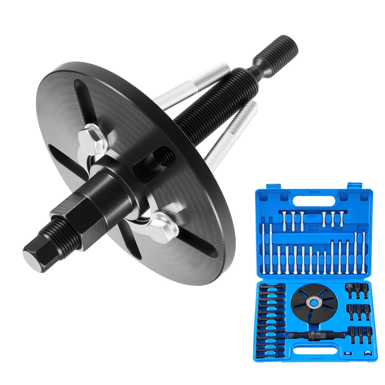 harmonic balancer puller removal & install tool kit, all steel harmonic balancer installer set tool kit for removing and installing of balancers, flywheels, crankshaft pulleys, steering wheels