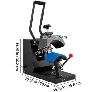 hat heat press, 4 in 1 cap heat press machine, 6x3inches clamshell sublimation transfer, lcd digital timer temperature control with 4pcs curved heating elements (6x3/6.7x2.7/6.7x2.7/8.1x3.5)