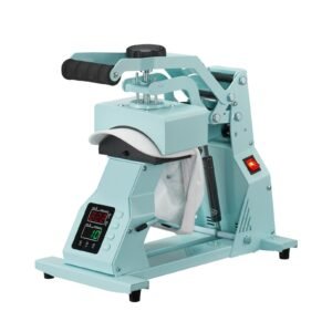 hat heat press machine, with 2pcs interchangeable platens, precise temperature and time control, hat press for htv iron on and sublimation projects, for caps, headbands, cuffs, face masks, green