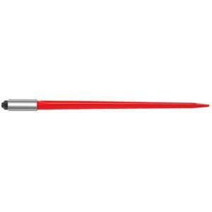hay spear 32" bale spear 1350 lbs capacity, bale spike quick attach square hay bale spears 1.4" wide, red coated bale forks, bale hay spike with hex nut & sleeve for buckets tractors loaders