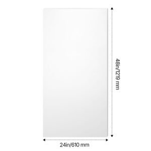 hdpe plastic sheet board, 1 pack high density polyethylene sheet plastic panel, 24 x 48 inch 1/2 inch thick customizable plastic panels, for diy crafts, heavy duty industrial equipment, white