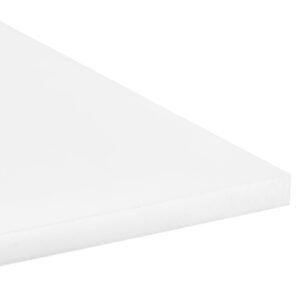 hdpe plastic sheet board, 1 pack high density polyethylene sheet plastic panel, 24 x 48 inch 1/2 inch thick customizable plastic panels, for diy crafts, heavy duty industrial equipment, white