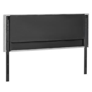 headboard, full size headboard with adjustable height, comfortable diamond tufted for full size bed, w 56.3 x h(35.6 47.4)inches, ideal for bedroom, hotel, homestay, dormitory, light grey
