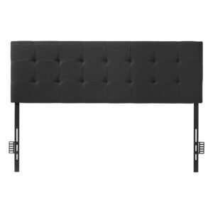 headboard, queen size headboard with adjustable height, comfortable diamond tufted for queen size bed, w62.2 x h(42.72 54.53) x d2.76 in, ideal for bedroom, hotel, homestay, dormitory, black