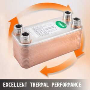 heat exchanger 3"x7.5" 30 plates brazed plate heat exchanger 316l 3/4" mpt heat exchanger b12 30 beer wort chiller for hydronic heating