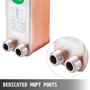 heat exchanger 3"x7.5" 30 plates brazed plate heat exchanger 316l 3/4" mpt heat exchanger b12 30 beer wort chiller for hydronic heating