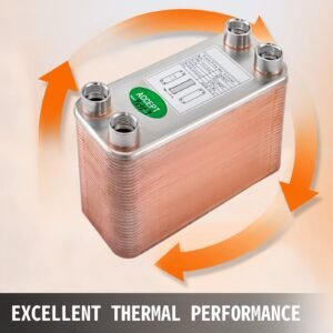 heat exchanger 3"x7.5" 60 plates brazed plate heat exchanger 316l 1/2" bsp fpt heat exchanger eatb12 beer wort chiller for hydronic heating