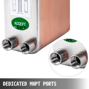heat exchanger 3"x7.5" 60 plates brazed plate heat exchanger 316l 1/2" bsp fpt heat exchanger eatb12 beer wort chiller for hydronic heating