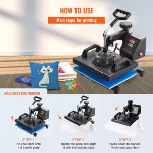 heat press, 12x10inch t shirt press machine, t shirt press heat press 30x23cm printing machine heat transfer sublimation machine for t shirts