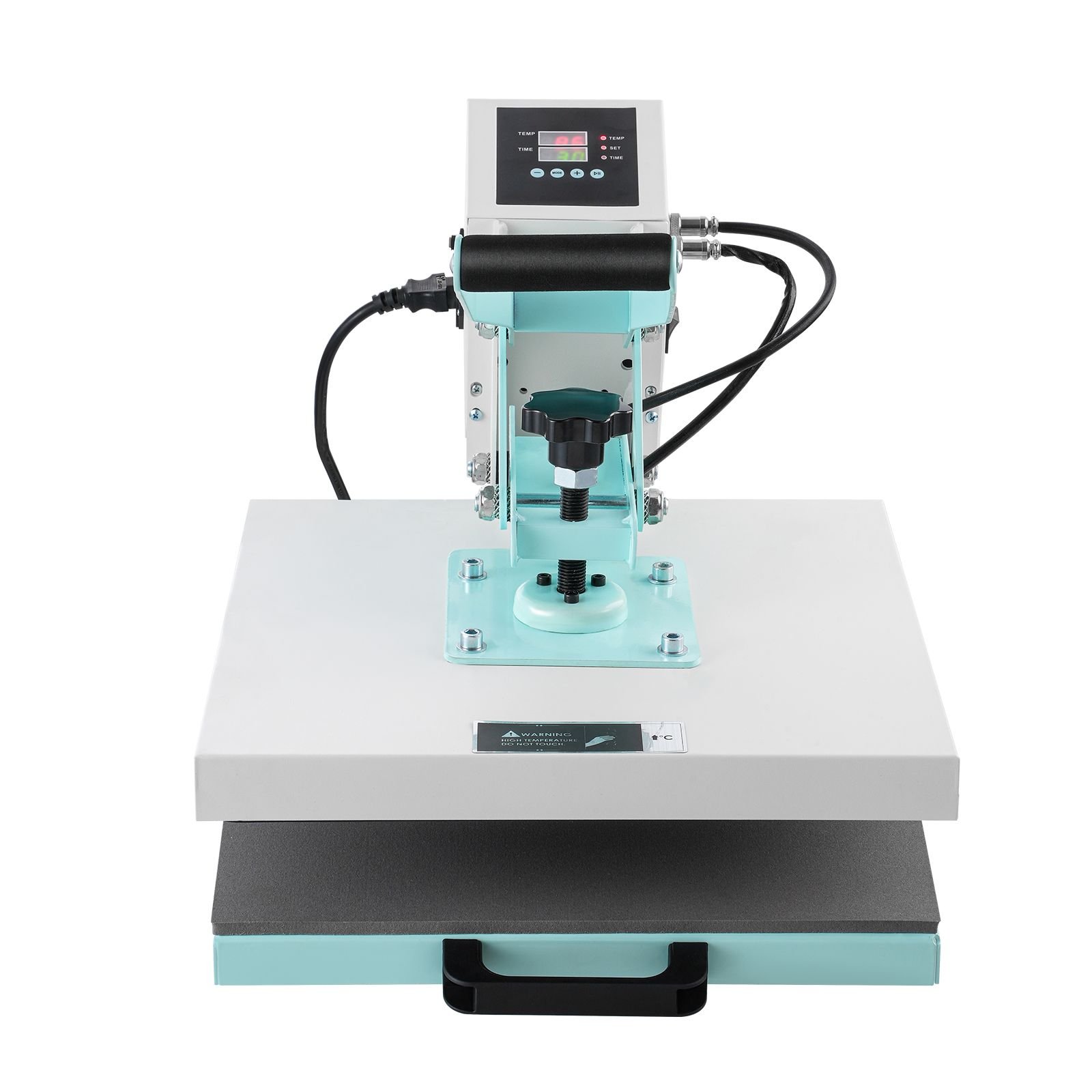 heat press, 15 x 15 inch digital heat press machine, slide out heat transfer machine, fast and even heating, 2 layer insulation cotton, heat transfer machine for t shirts/pillows/bags, green