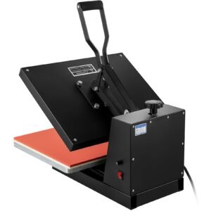 heat press 16x20, 1700w power heat press machine, fast heating, high pressure heat press machine for t shirt, digital industrial sublimation printer for heat transfer vinyl, easy to use, black