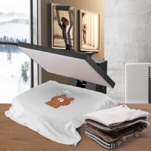 heat press 16x24, 1700w power heat press machine, fast heating, high pressure heat press machine for t shirt, digital industrial sublimation printer for heat transfer vinyl, easy to use, black