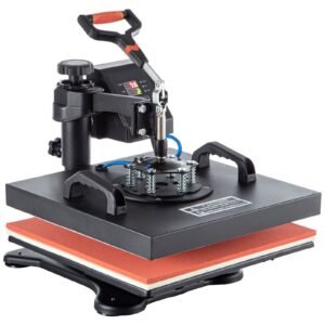 Heat Press, 5 in 1 15 x 15 Inch Heat Press Machine, Dual LED Display Heat Press Machine, Multifunctional Sublimation, for T-Shirts, Swing Away Design