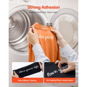 heat transfer vinyl, 12 in x 25 ft, glossy white htv iron on vinyl roll, easy to cut and weed, strong adhesion, compatible with cutting machines, for various materials, t shirts, pillows, hats