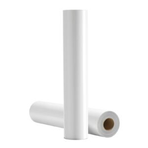 Heat Transfer Vinyl, 12 in x 25 ft, Glossy White HTV Iron on Vinyl Roll, Easy to Cut and Weed, Strong Adhesion, Compatible with Cutting Machines, for Various Materials, T-shirts, Pillows, Hats