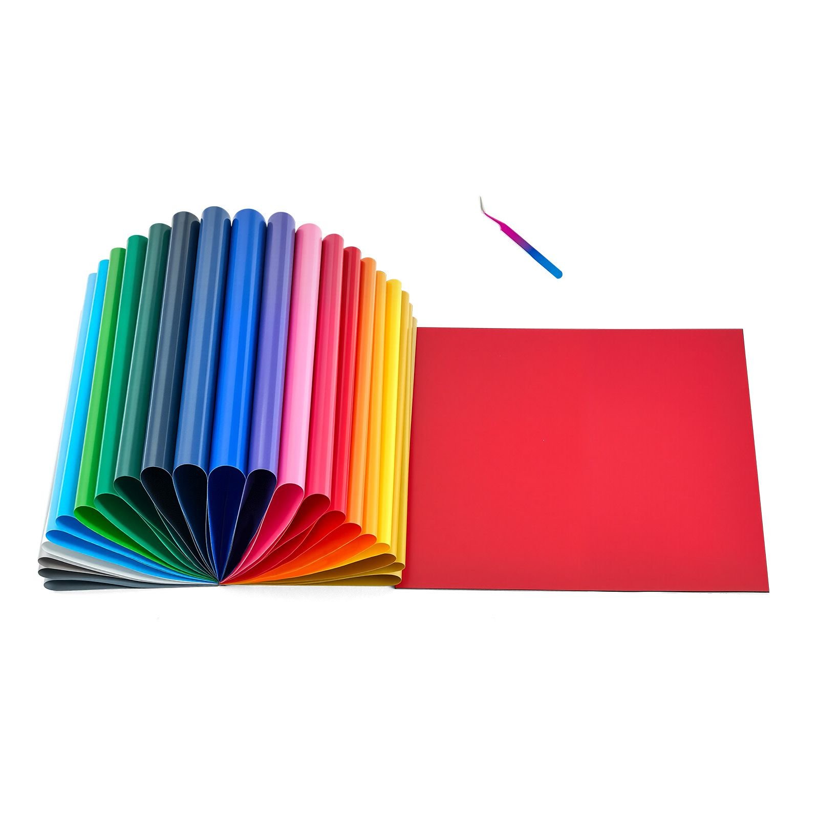 heat transfer vinyl, 30 pack, 12 x 12 in, assorted colors htv iron on vinyl bundle, easy to cut and weed, with accessories, compatible with cutting machines, for various materials, t shirts