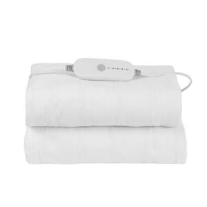 heated mattress pad, 54 x 75 in, full size electric bed warmer with 1 5 heat settings control, 10 hour auto shut off, machine wash breathable coral fleece heating electric mattress sheets, white