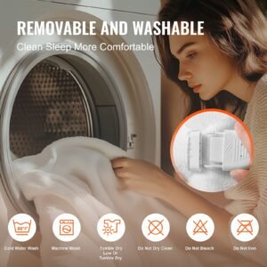heated mattress pad, 78 x 80 in, king electric bed warmer with 1 5 heat settings control, 10 hour auto shut off, machine wash breathable coral fleece heating electric mattress sheets, white