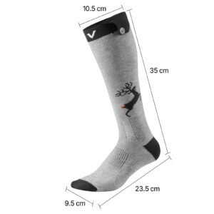 heated socks, 6000mah battery powered, rechargeable heating socks with 4 heating levels, electric heated sock with app control for men women, foot warmer for hunting riding camping hiking