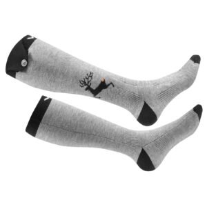 heated socks, 6000mah battery powered, rechargeable heating socks with 4 heating levels, electric heated sock with app control for men women, foot warmer for hunting riding camping hiking