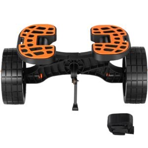 Heavy Duty Kayak Cart, 320lbs Load Capacity, Detachable Canoe Trolley Cart with 10'' Solid Tires, Adjustable Brackets & Nonslip Support Foot, for Kayaks Canoes Paddleboards Float Mats Jon Boats
