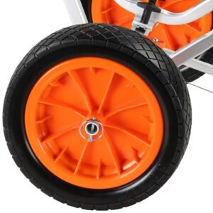 Heavy Duty Kayak Cart, 450lbs Load Capacity, Detachable Canoe Trolley Cart with 12'' Solid Tires, Adjustable Width & Nonslip Support Foot, for Kayaks Canoes Paddleboards Float Mats Jon Boats