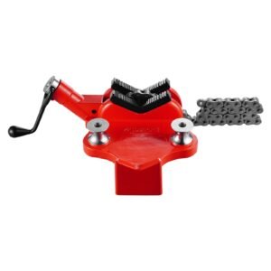 Heavy-Duty Pipe Chain Vise, 1/2" - 8" Pipe Capacity, 34.6" Rugged Chain & Cast Iron Base, Industrial-Grade Pipe Clamping for Plumbing, Automotive Repairs, Metalworking