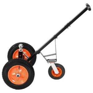 heavy duty trailer dolly, 1000lbs tongue weight capacity, carbon steel trailer mover with 2 inch ball, 14 inch pneumatic tires, portable tow dolly for moving rv trailer