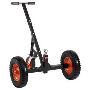 Heavy-Duty Trailer Dolly, 1200lbs Tongue Weight Capacity, Carbon Steel Trailer Mover with 2 inch Ball, 15.2 inch Pneumatic Tires, Portable Tow Dolly for Moving RV Trailer