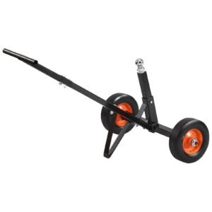heavy duty trailer dolly, 600lbs tongue weight capacity, carbon steel trailer mover with 1 7/8 in hitch ball and 10 in solid tires, portable tow dolly for moving car rv boat trailer