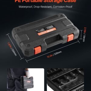 hex bit socket set, 32 piece, s2 alloy steel and cr v steel, standard sae and metric, 1/4 in, 3/8 in, and 1/2 in drives, with enhanced storage case, allen socket set for mechanics, auto repair
