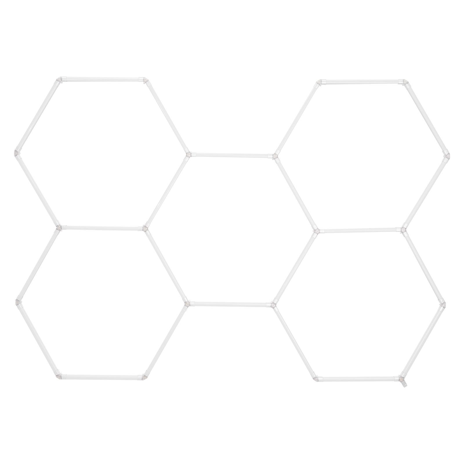 hexagon garage lights, 26400lm, 6500k 5 grid systems honeycomb hexagonal garage led lights, diy cool white car detailing garage ceiling lighting bright shop light for gym basement workshop