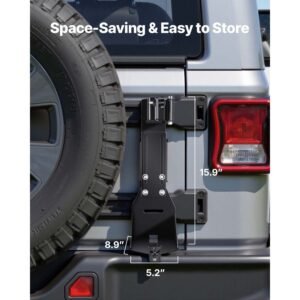 high lift jack mount bracket, farm jack holder mounting bracket kit, mount carrier for off road heavy duty jacks, compatible with yj (1986 1996), tj (1997 2006), jk (2006 2018), jl (2018 2024)