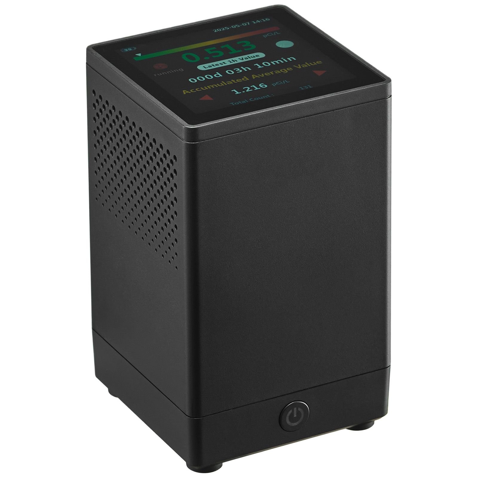 home radon meter detector 2bq to 20kbq/m³ rechargeable color lcd display