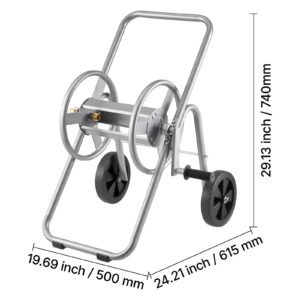 hose reel cart, hold up to 175 ft of 5/8'' hose (hose not included), garden water hose carts mobile tools with wheels, heavy duty powder coated steel outdoor planting for garden, yard, lawn