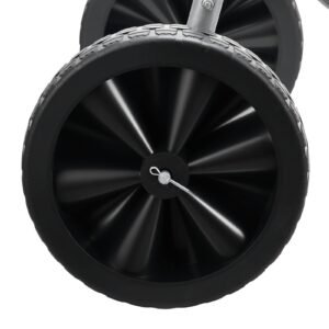 hose reel cart, hold up to 300 ft of 5/8'' hose, garden water hose carts mobile tools with 4 wheels, heavy duty powder coated steel outdoor planting with storage basket, for garden, yard, lawn
