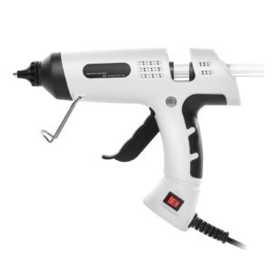 hot glue gun, 60/100w dual power, mini hot glue gun with 20 premium glue sticks and oxford cloth bag, fast preheating & high temp melt glue gun for crafts, arts, diy, quick home repairs, white